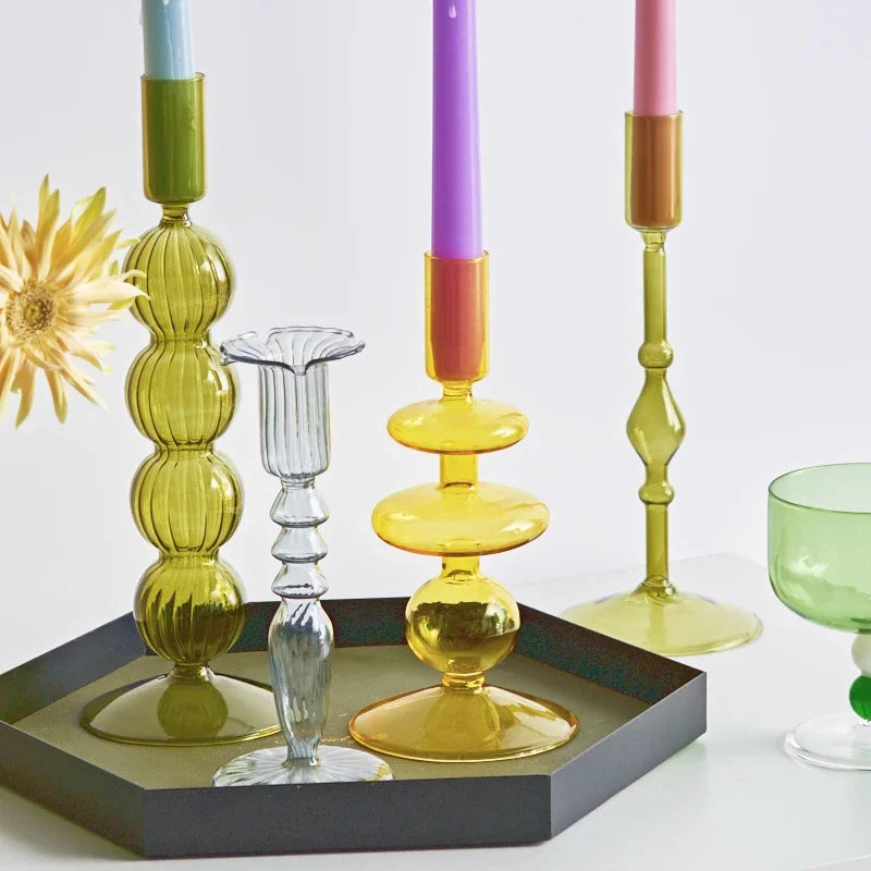 Decorative Candle Holders Glass Flower — Swuffy