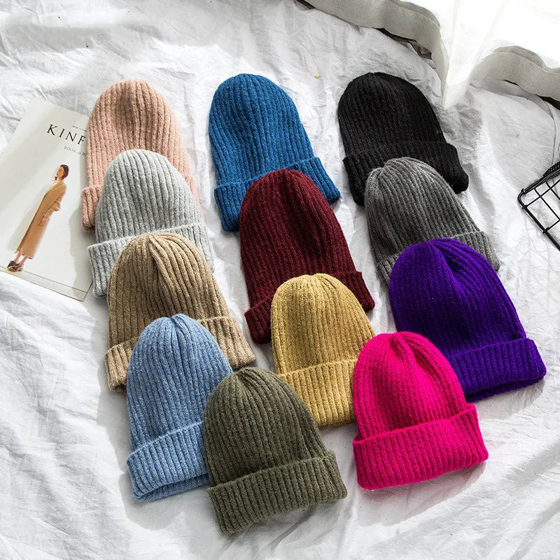 Candy-Color Knitted Winter Beanie — Swuffy