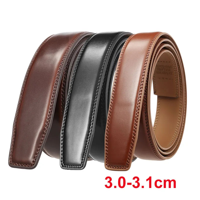 Width No Holes Leather Belt — Swuffy