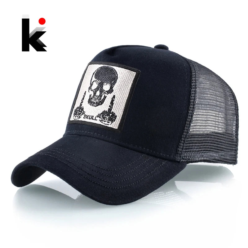 Baseball Cap Embroidery Skull Patch — Swuffy