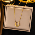 Geometric Shape Pendant Necklace Stainless — Swuffy