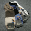 Gentleman Bear Striped Cotton Socks — Swuffy