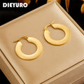 Dieyuro Stainless Steel Gold Circle — Swuffy