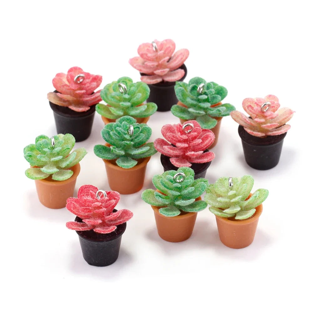 Miniature Simulation Succulents Plants Charms — Swuffy