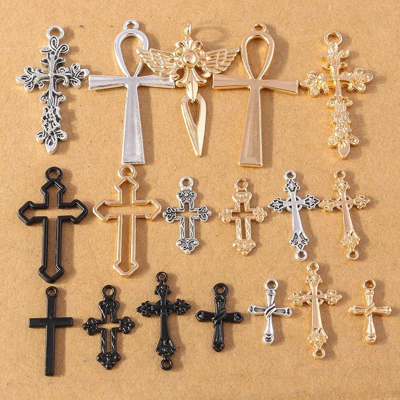 Gothic Steampunk Cross Charms Jewelry — Swuffy