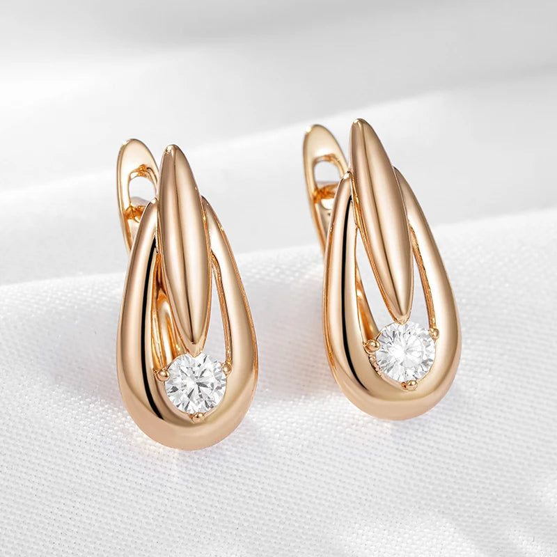 Wbmqda Zircon English Earrings Rose — Swuffy