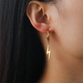 Stainless Steel Earrings Lightning Plated — Swuffy