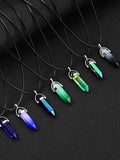 Simple Crystal Hexagonal Column Necklaces — Swuffy