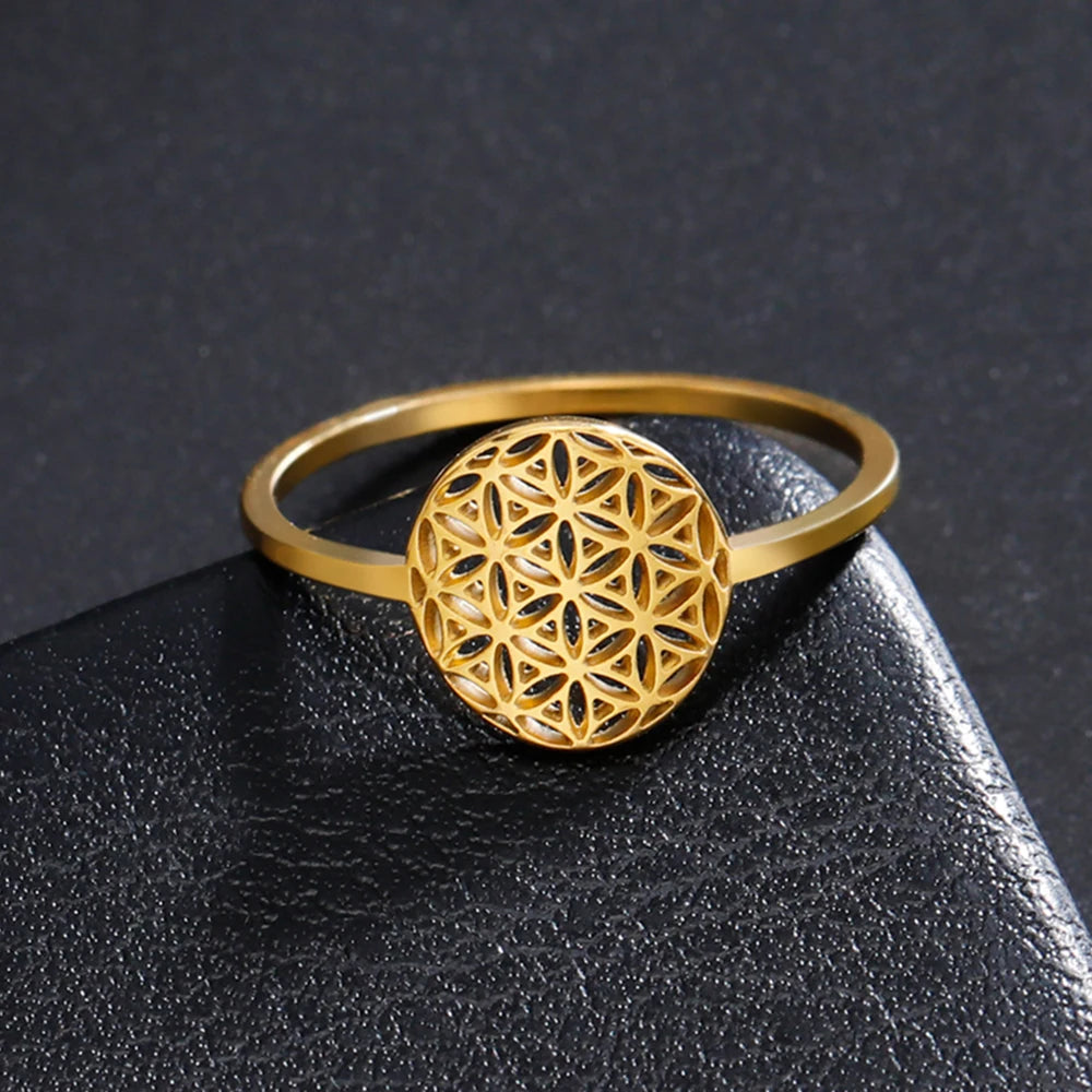 Likgreat Flower Life Ring Stainless — Swuffy