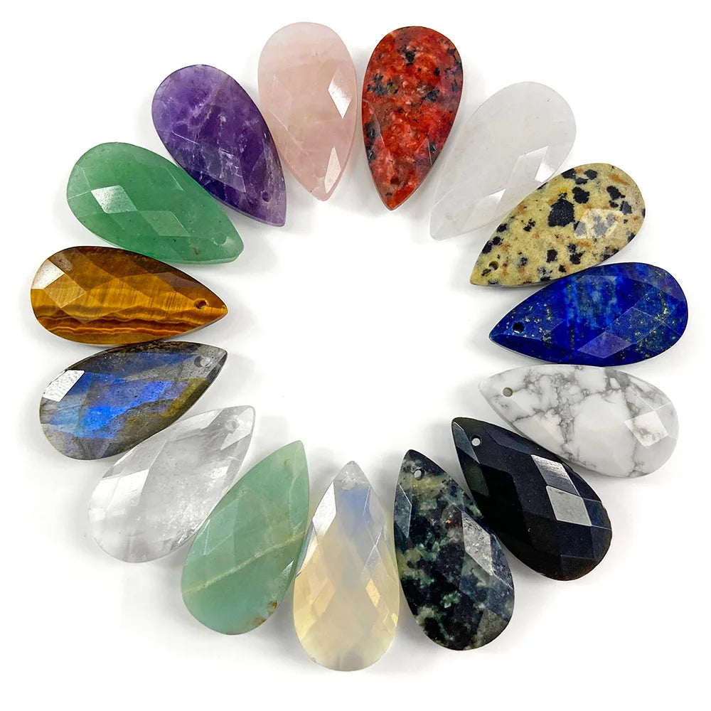 Mm Water Drop Shape Faceted — Swuffy