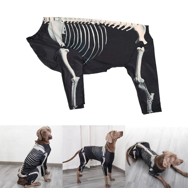 Dogs Hoodie Clothes Sweatshirt Skeleton — Swuffy