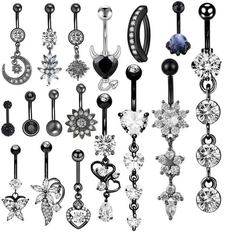 Black Cz Belly Button Ring — Swuffy