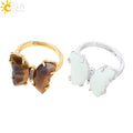 Gold Crystal Ring Natural Gemstone — Swuffy