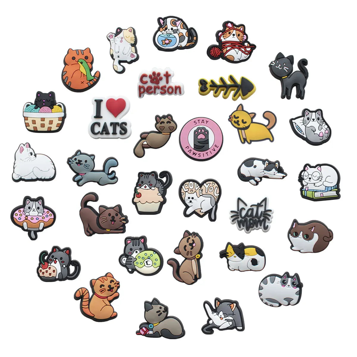 Cat Shoe Charms Crocs Accessories — Swuffy