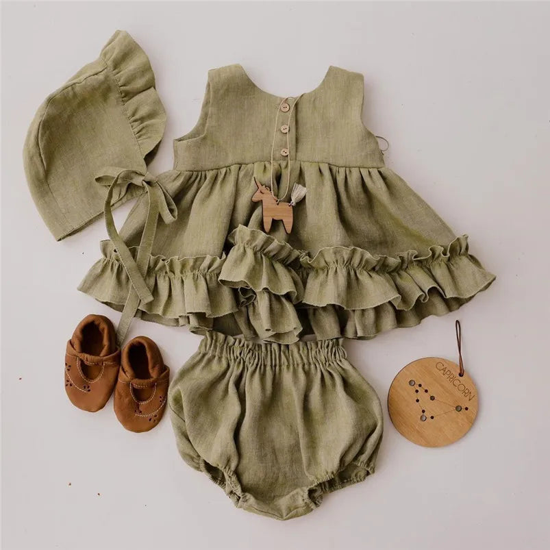 Cotton Linen Baby Girls Clothes — Swuffy