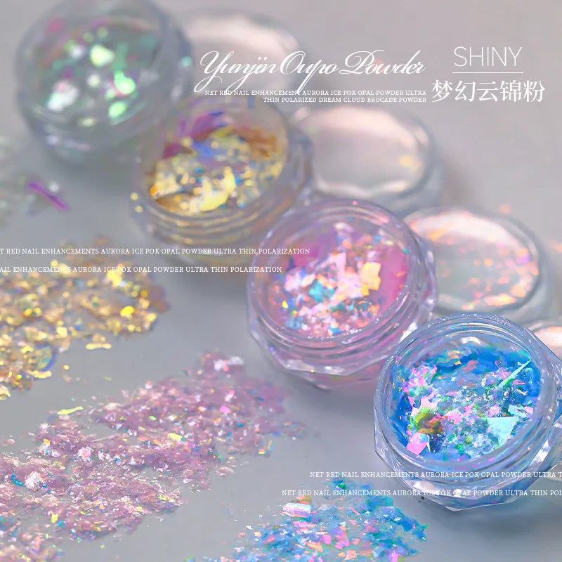 Aurora Iridescent Opal Nail Glitters — Swuffy