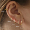 Stainless Steel Minimal Hoop Earrings — Swuffy