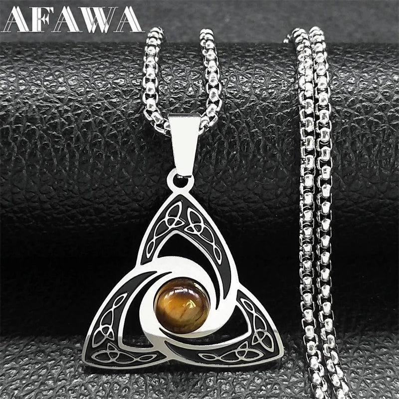 Viking Trinity Knot Necklace Stainless — Swuffy