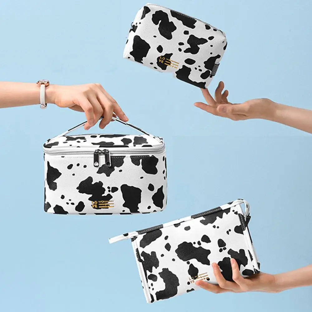 Makeup Pouch Cow Print Make — Swuffy