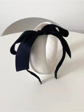 Lystrfac Solid Black Ribbon Bow — Swuffy