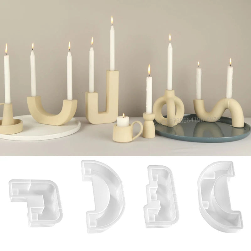 Shape Candle Holder Silicone Mold — Swuffy
