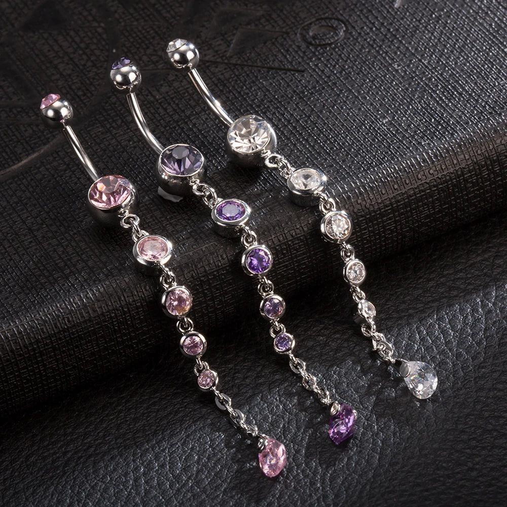 Kuniu Long Geometric Belly Ring — Swuffy