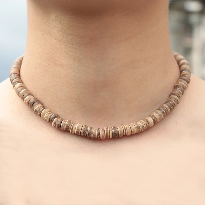 Minimalist Necklace Natural Wenge Wood — Swuffy