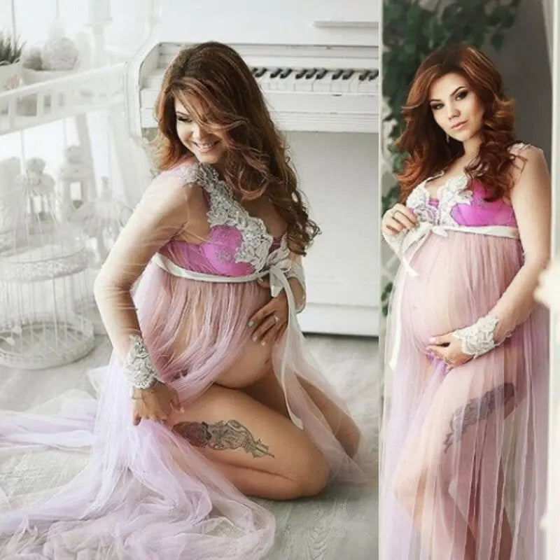 Photo Maternity Dresses Photoshoot Lace — Swuffy