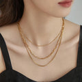 Stainless Steel Chain Layered Necklace — Swuffy