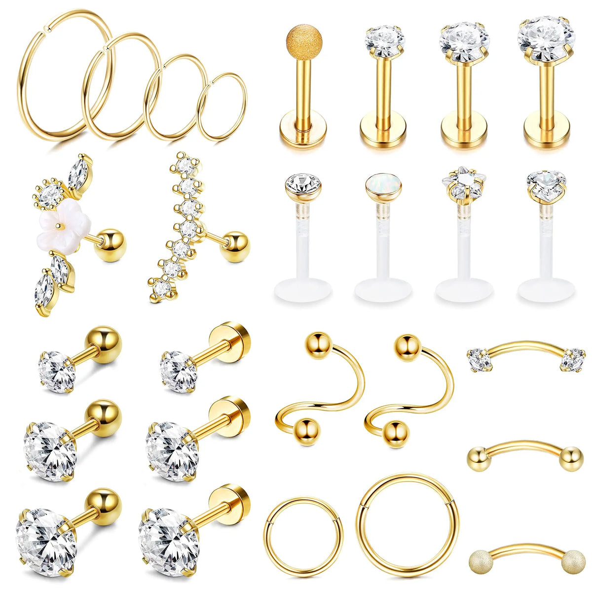 Drperfect Cartilage Earrings Stud Hoop — Swuffy