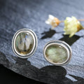 Natural Mm Labradorite Stud Earring — Swuffy