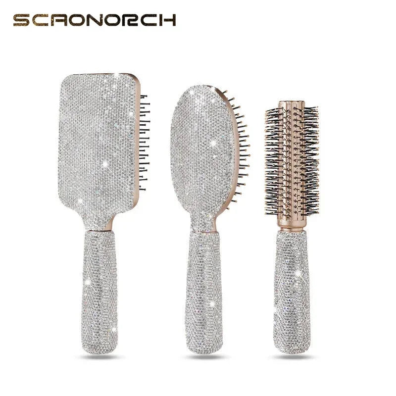 Rhinestone Comb Travel Massage Hair — Swuffy