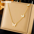 Dieyuro Stainless Steel Butterfly Pendant — Swuffy