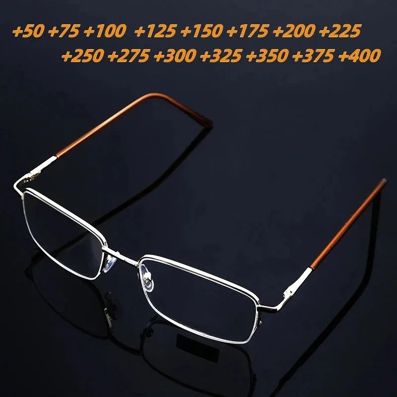 Metal Half Rim Reading Glasses — Swuffy