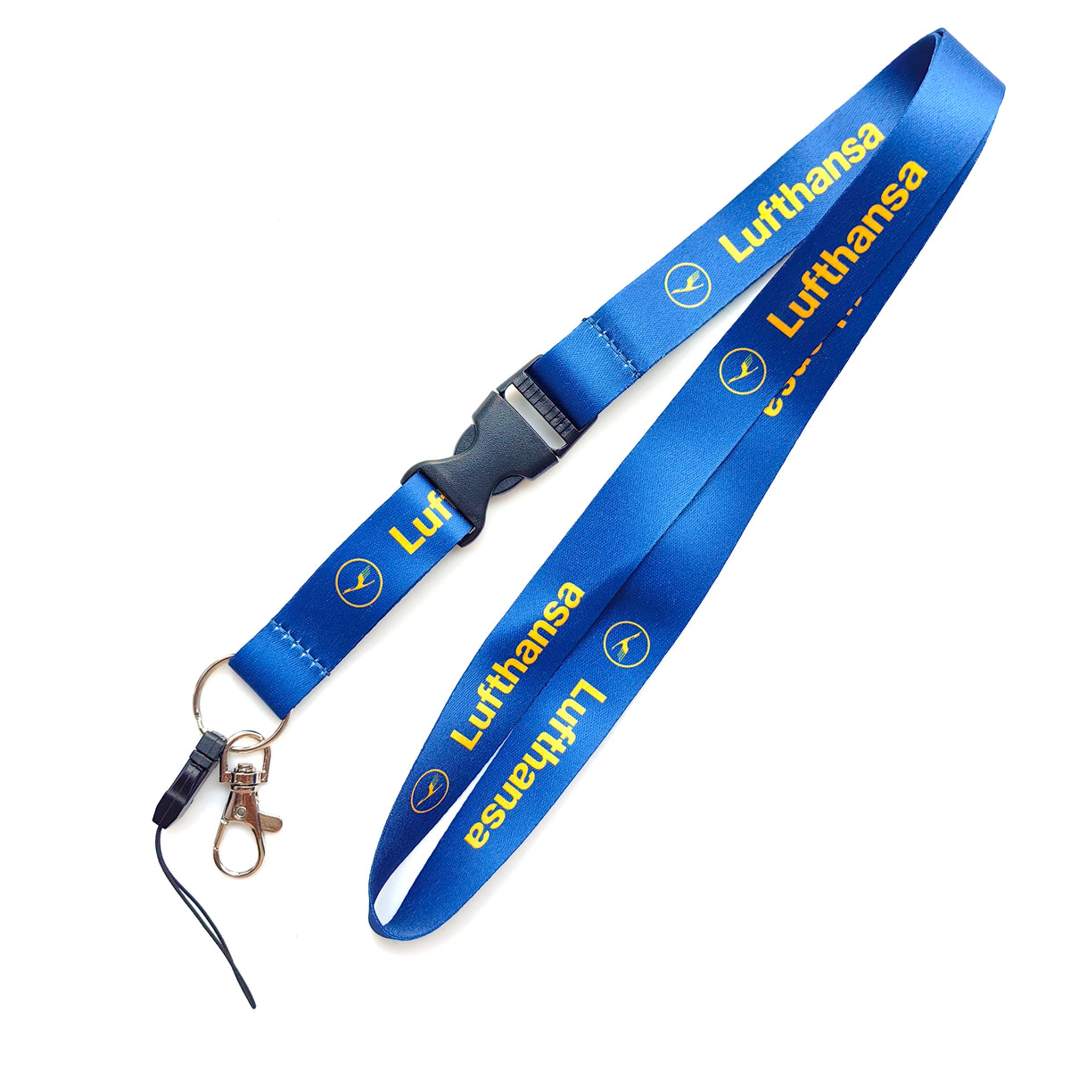 Blue Lufthansa Clasp Lanyard Trinket — Swuffy