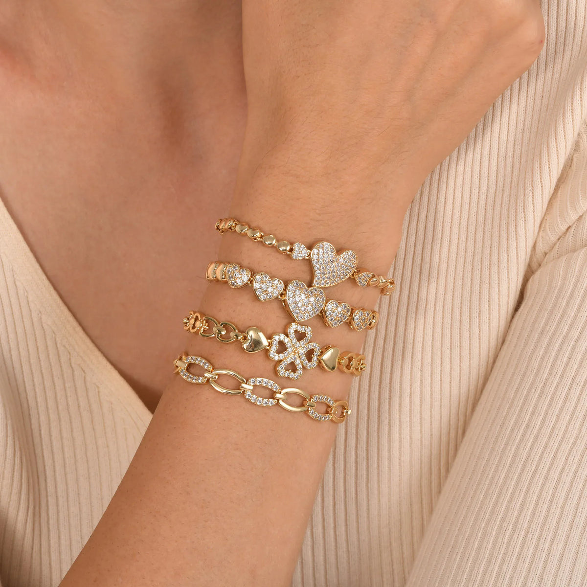 Head Charm Cuban Chain Bracelets — Swuffy