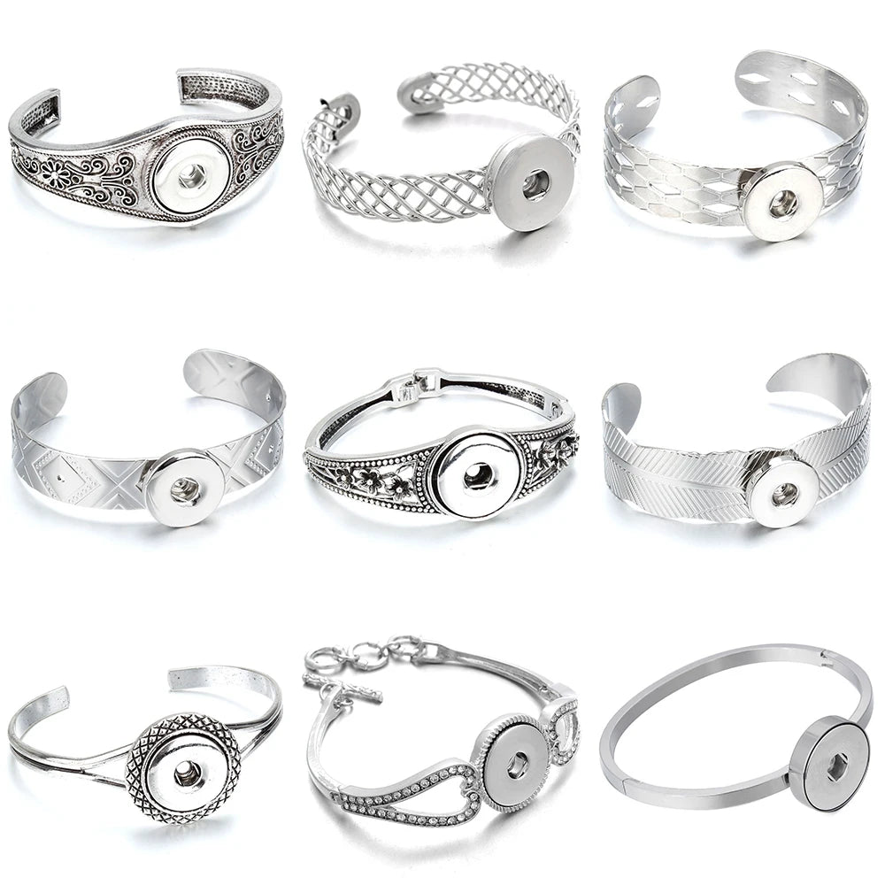 Snap Button Bracelet Snaps Bangle — Swuffy