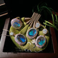 Maldives Blue Gemstone Necklace Gold — Swuffy