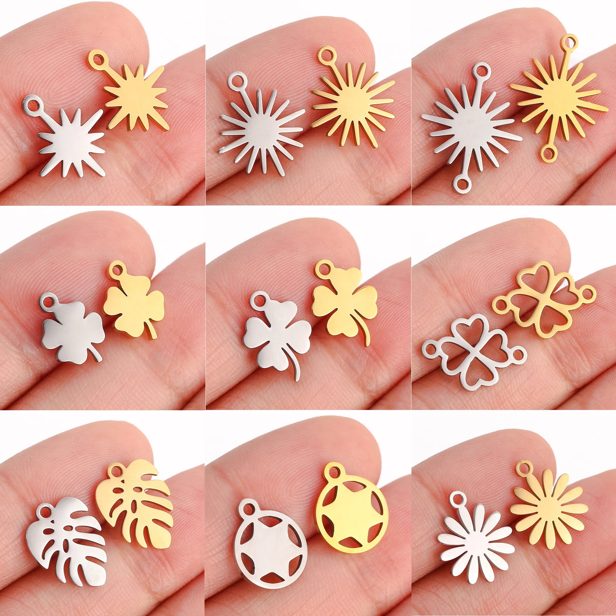 Stainless Steel Star Clover Palm — Swuffy