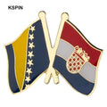 Bosnia Croatia Friendship Flag Badge — Swuffy