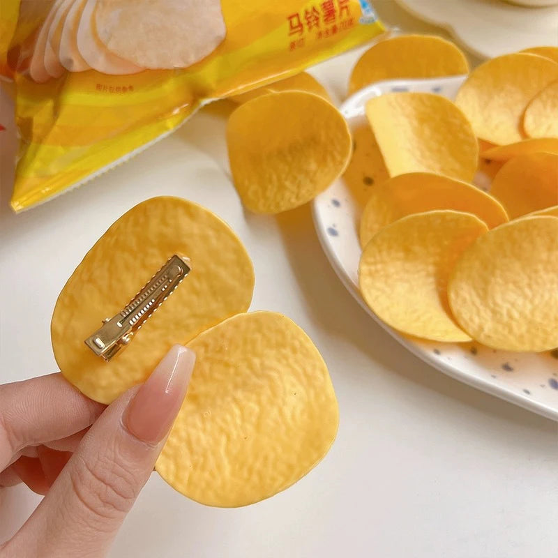 Funny Simulated Potato Chip Hairpin — Swuffy