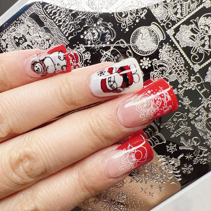 Xmq Christmas Designs Nail Stamping — Swuffy