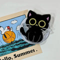 Korean Cartoon Black Cat Magnetic — Swuffy