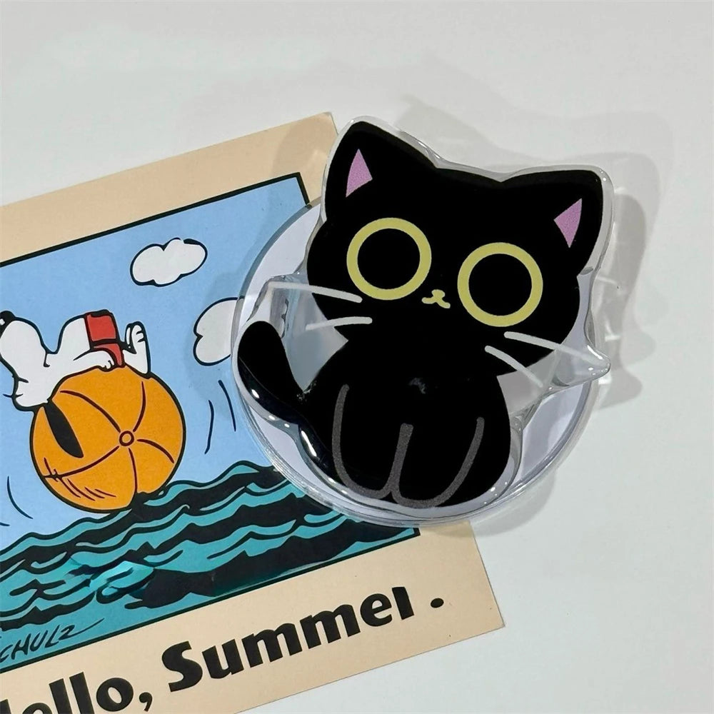 Korean Cartoon Black Cat Magnetic — Swuffy
