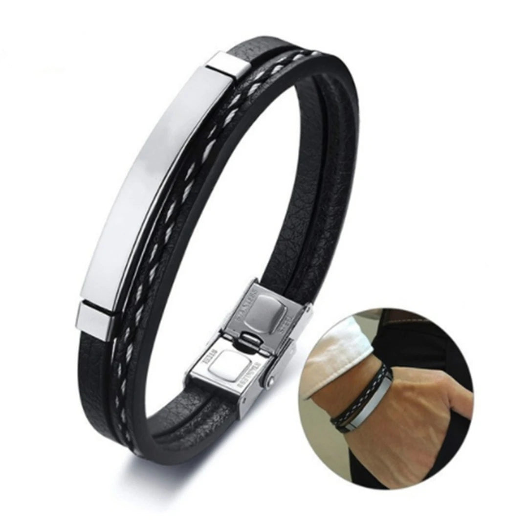 Trendy Leatherwear Weave Bracelet Leisure — Swuffy
