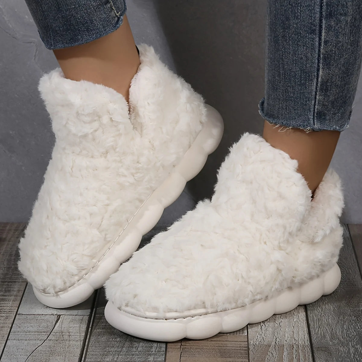 Warm Solid Slipper Boots Casual — Swuffy