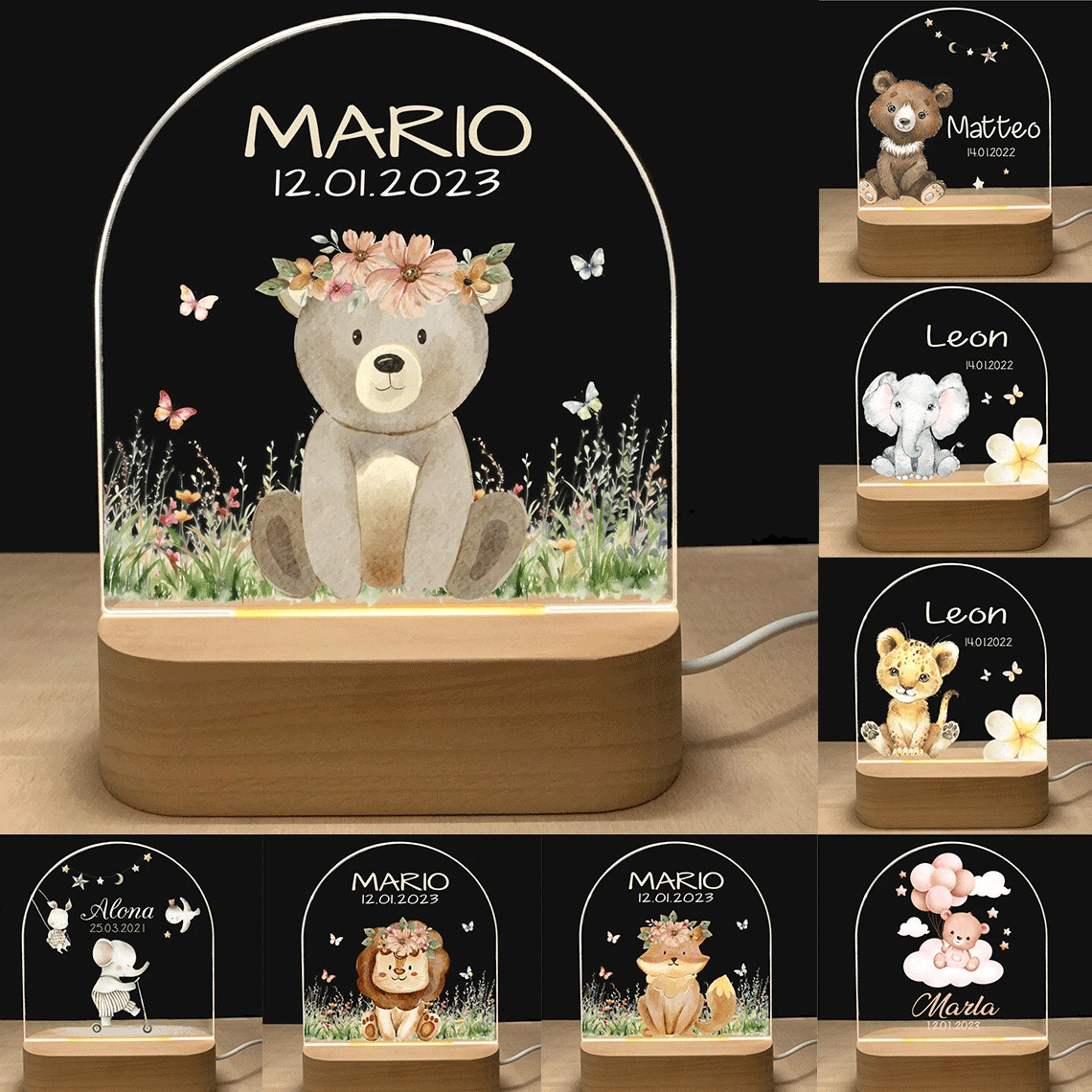 Personalized Baby Night Light USB — Swuffy