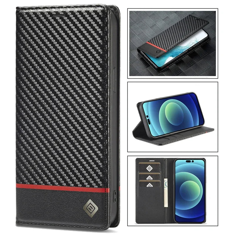 Carbon Fiber Wallet Flip Phone — Swuffy