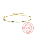 Sterling Silver Green Stone Retro — Swuffy