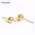 Gold Plated Brass Ball Stud — Swuffy